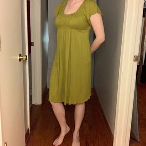 Liz Lange Green Empire Waist Maternity Dress